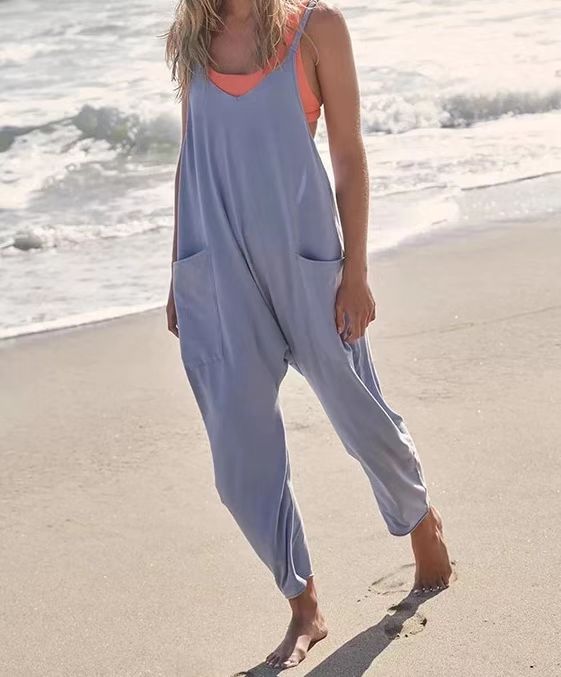 Breezy Sleeveless Romper Suit - Summer Women's Loose Sleeveless Jumpsuits