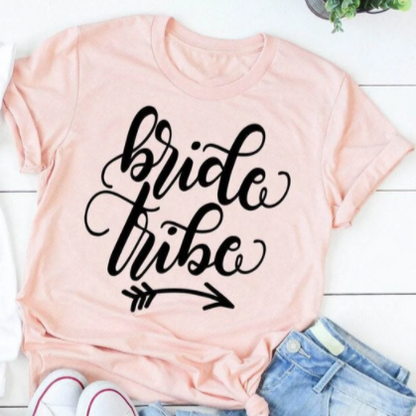 BrideCrew Celebration Shirt - Bride Tribe Tshirt pink