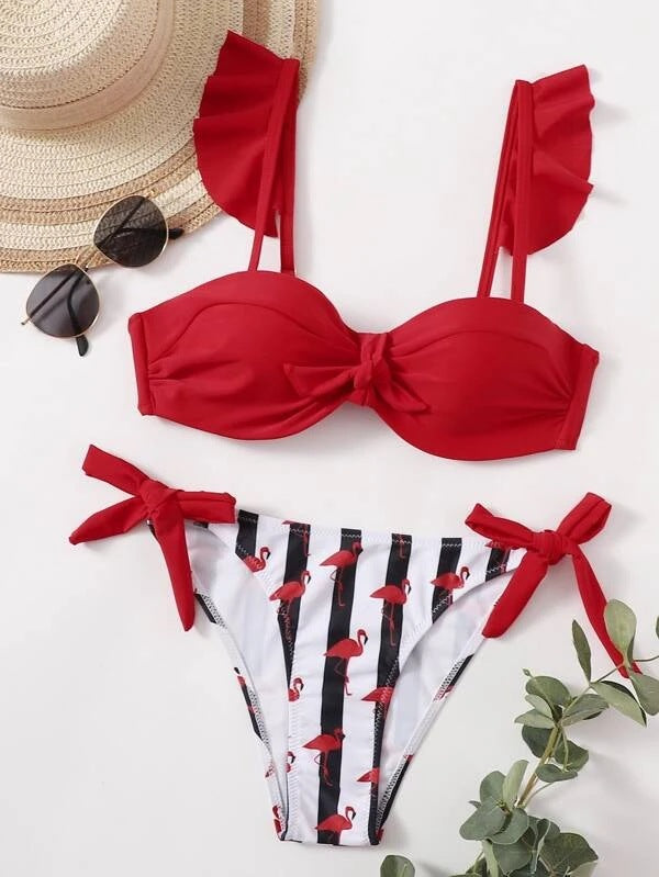 CoastChic Split Bikini red