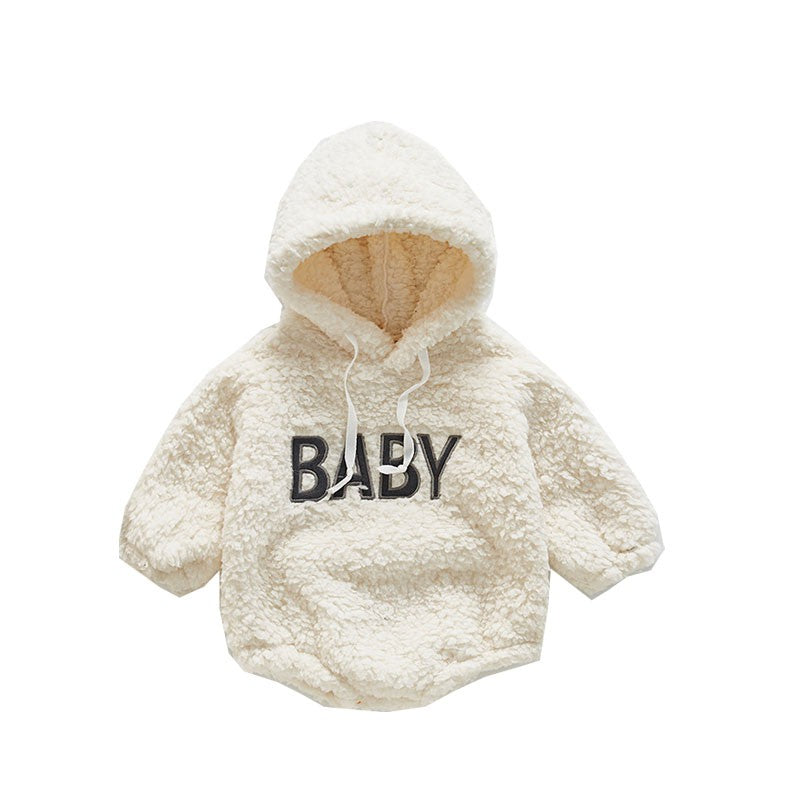 CuddleLamb Cashmere Robe Romper - Baby hooded robe