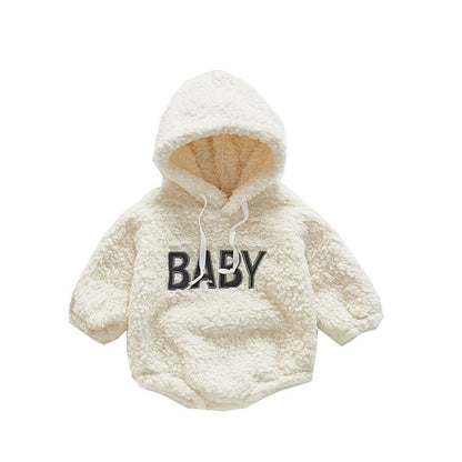 CuddleLamb Cashmere Robe Romper - Baby hooded robe