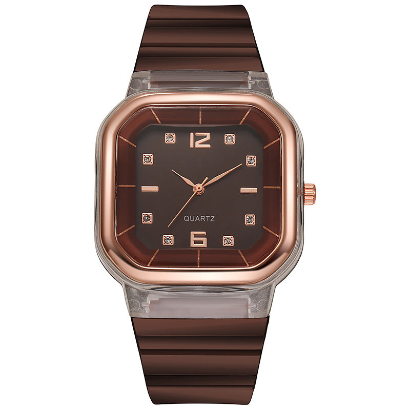 FashionistaDiamond Square Watch brown