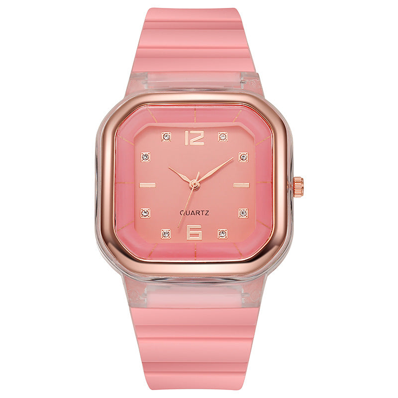 FashionistaDiamond Square Watch pink