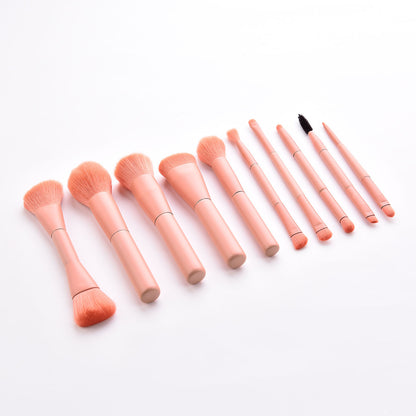 GlamCraft Makeup Tool Set - 10pcs Brushes Set pink