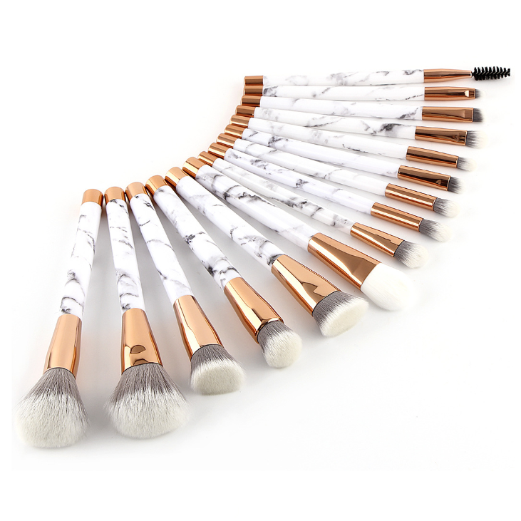 MarbleGlow Makeup Brush Collection - 11pc Brushes Set