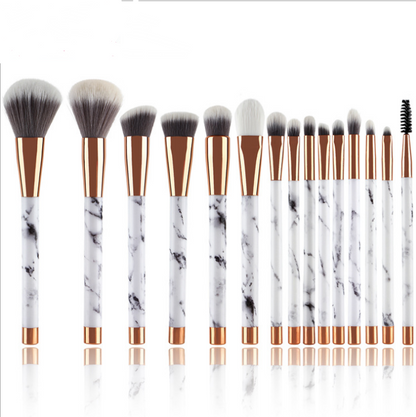 MarbleGlow Makeup Brush Collection - 11pc Brushes Set