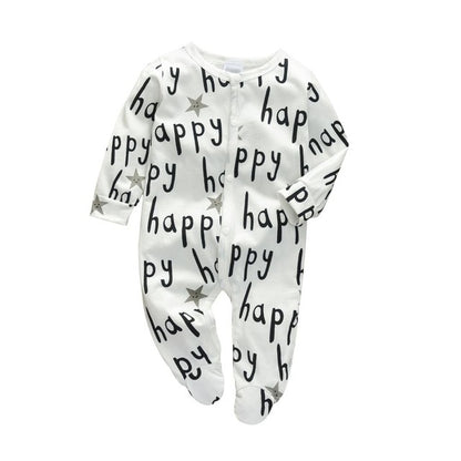 NYXIE CuddleCuties Romper Set - Newborn and Kids Jumpsuit white happy