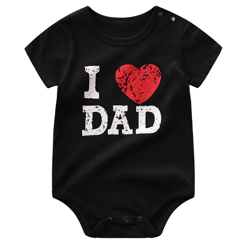 NYXIE ParentPride Jumpsuit - Short sleeve triangle romper i love dad