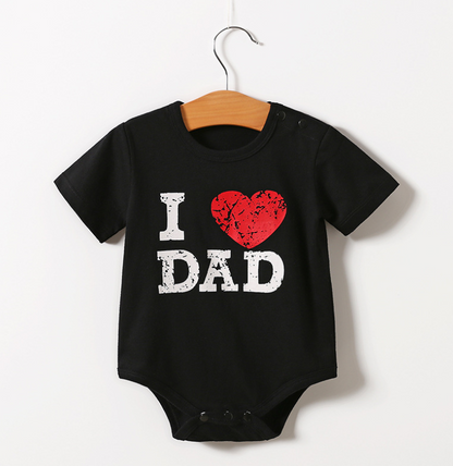 NYXIE ParentPride Jumpsuit - Short sleeve triangle romper i love dad