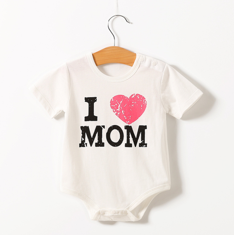 NYXIE ParentPride Jumpsuit - Short sleeve triangle romper i love mom