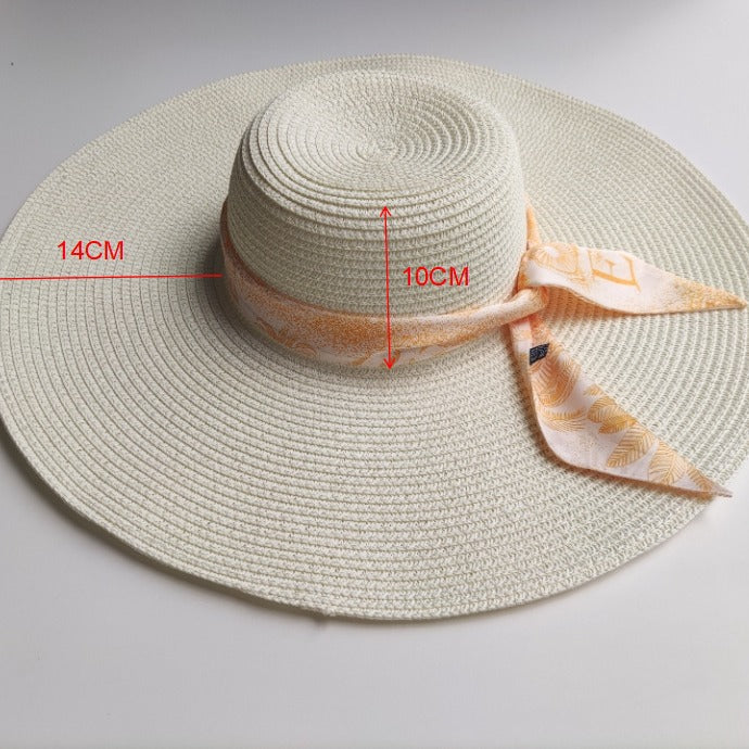 Beachside Aura Straw Hat - 14CM Big Brim Straw Hat