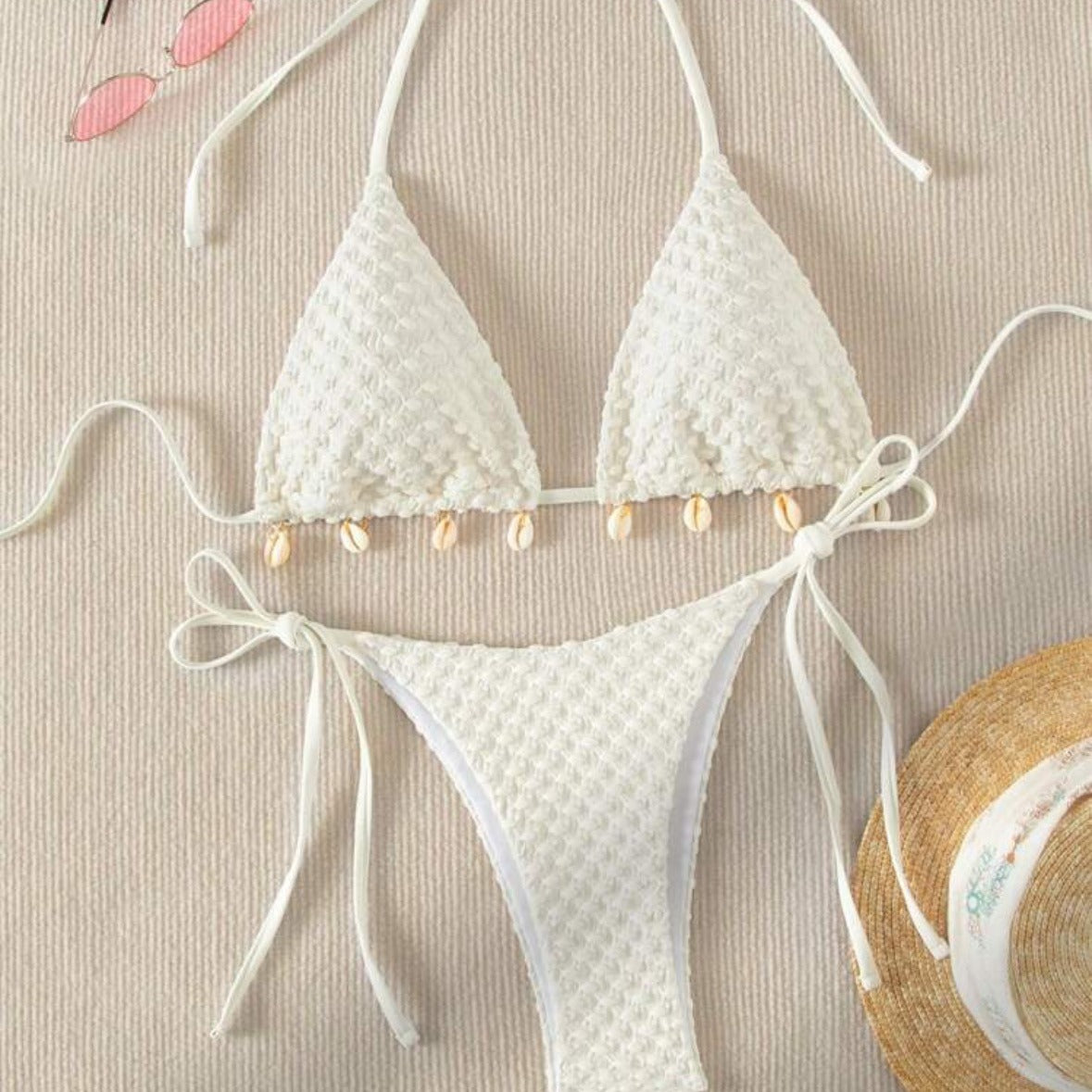 Exclusive Bikini Set - Special Fabric Split Swimsuit