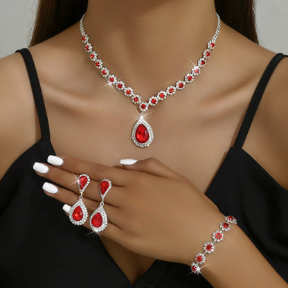 NYXIE SereneSparkle Three-Piece Set - Fashion Jewelry, Necklace, Ear Stud, Bracelet, women, clothing