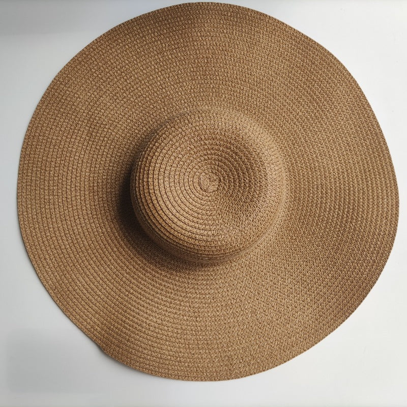 Beachside Aura Straw Hat - 14CM Big Brim Straw Hat