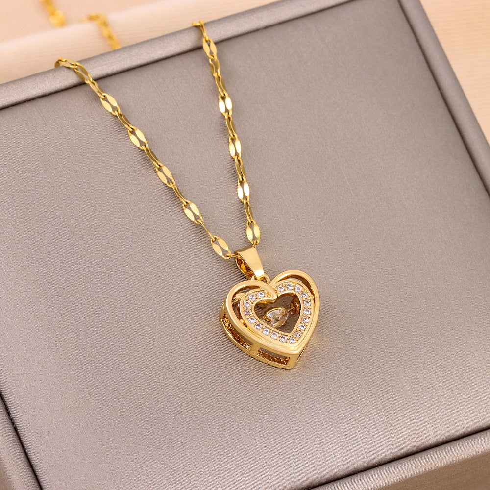 NYXIE TwinHeart Titanium Necklace