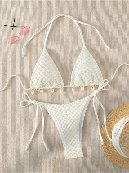 Exclusive Bikini Set - Special Fabric Split Swimsuit