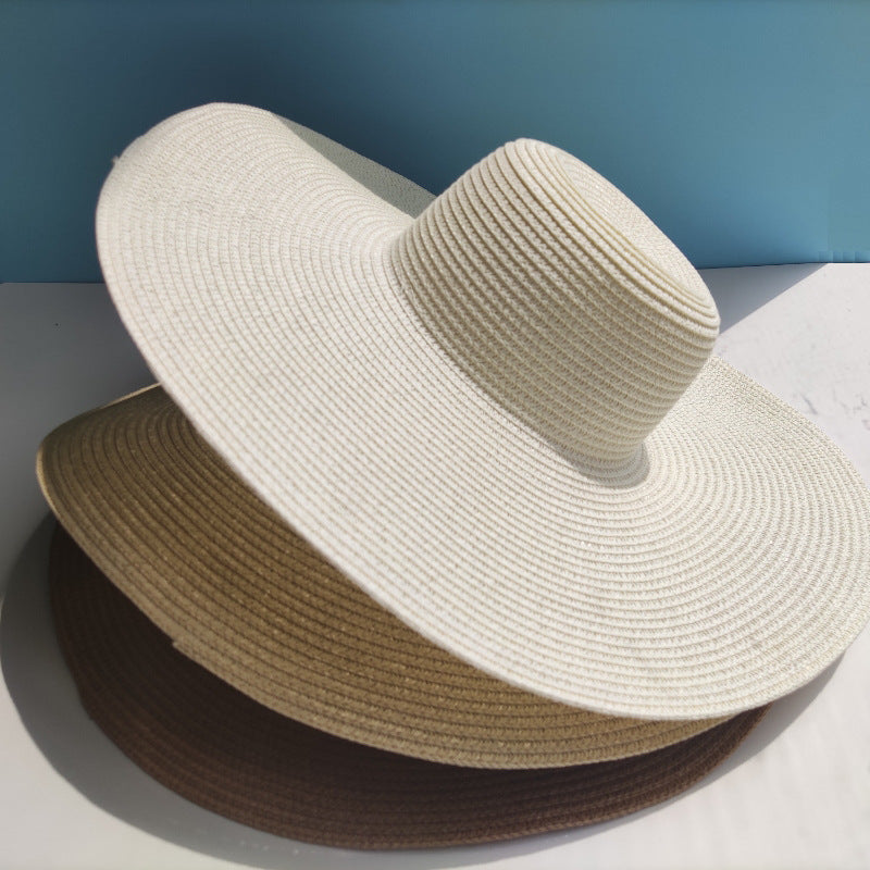 Beachside Aura Straw Hat - 14CM Big Brim Straw Hat