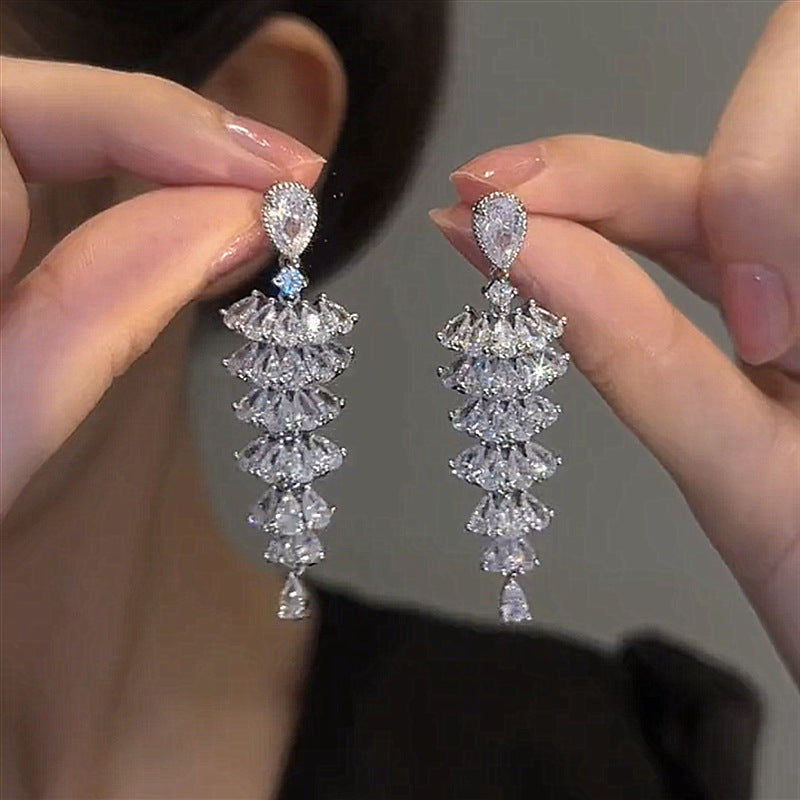 NYXIE Holiday Sparkle Tree Drops - Zircon Christmas Tree Drop Earrings