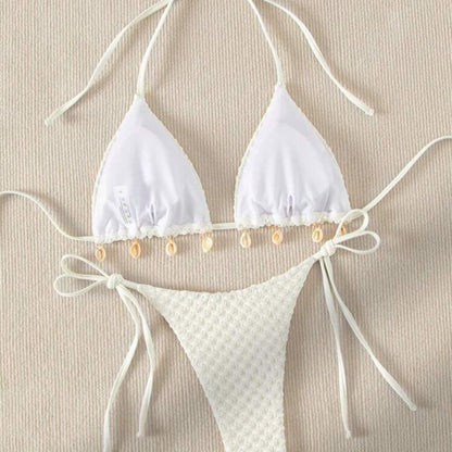 Exclusive Bikini Set - Special Fabric Split Swimsuit