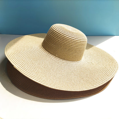 Beachside Aura Straw Hat - 14CM Big Brim Straw Hat