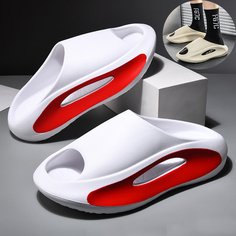 Oceanic Oasis Unisex Slides red white black 