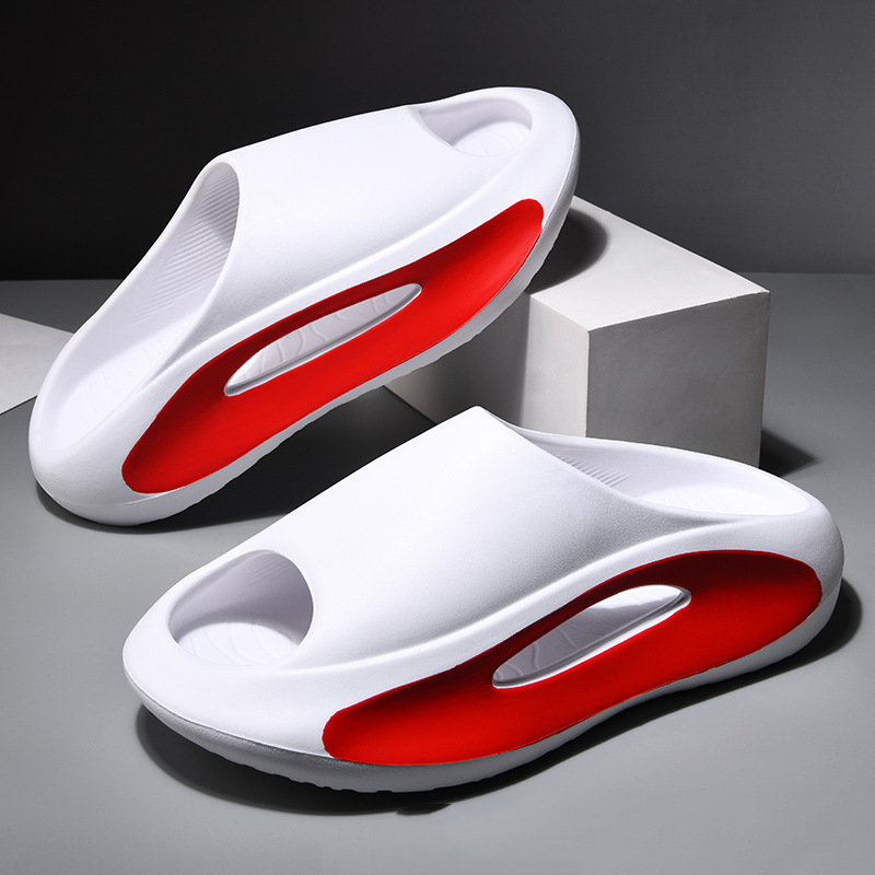 Oceanic Oasis Unisex Slides red white black 