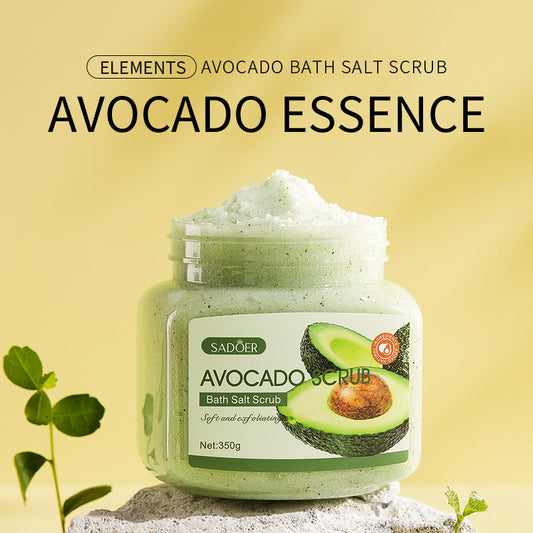 Sadoer - Fruit Bath Salt Scrub Cream Exfoliating Body Care avocado