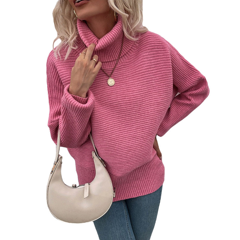 Bnoli | Lapel Split Sweater Blouse pink