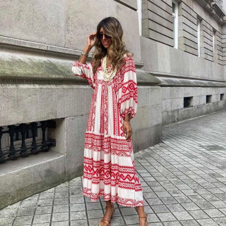 NYXIE FreeSpirit Dress - Summer Vintage Printed Bohemian Dress