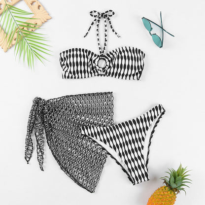 Coastal Couture Trio - Swimsuit Bikini Tube Top Three-piece Suit