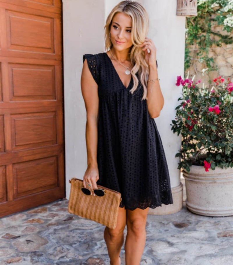 NYXIE V-Neck Oasis Lace Sundress